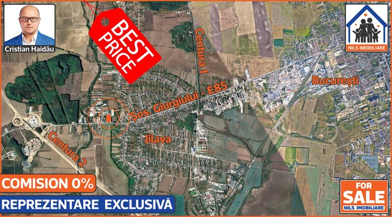 Jilava - Sos. Giurgiului - E85 Teren 4800mp  Intravilan  Utilitati
